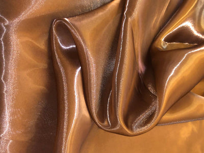 Liquid organza fabric 58" wide with gold  tinge available in 4 colors dark rose ,mustard brown ,mint and dark navy [[18334/35/36/37]