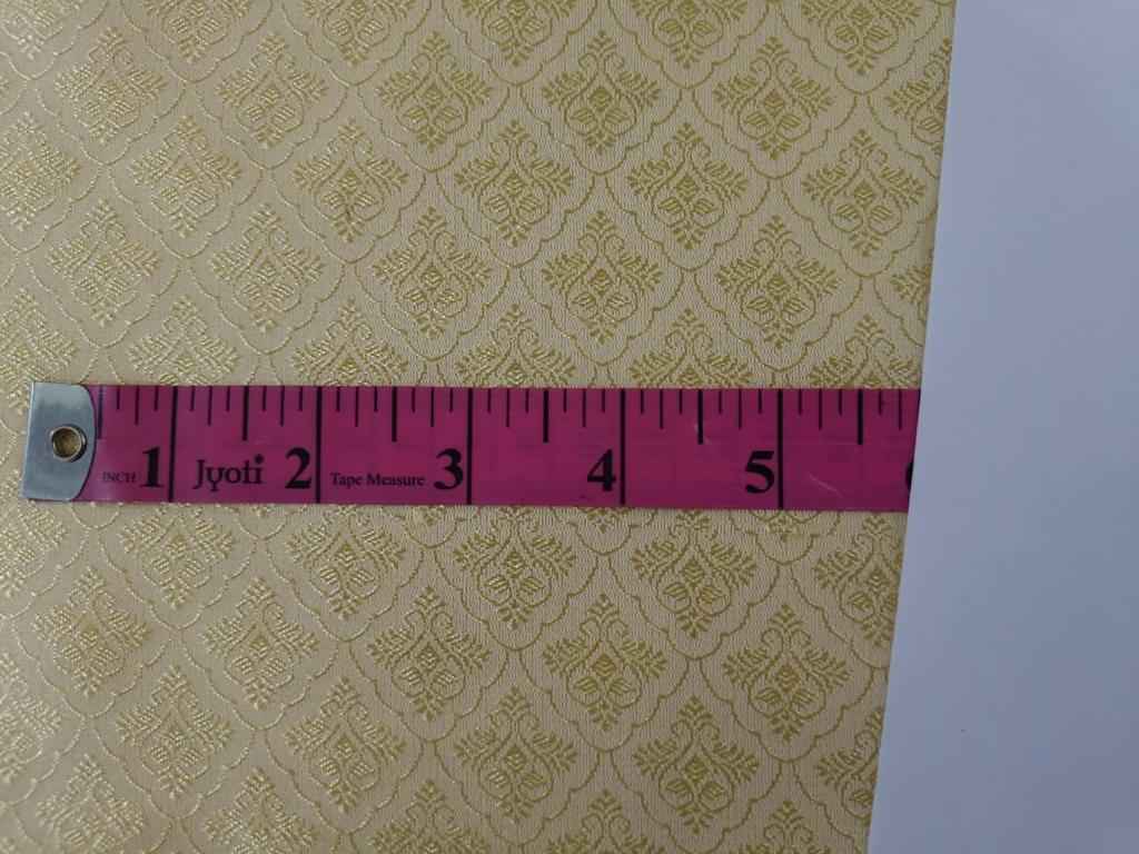 Spun Silk Brocade fabric Butter Cream Color 44" wide BRO220[5]