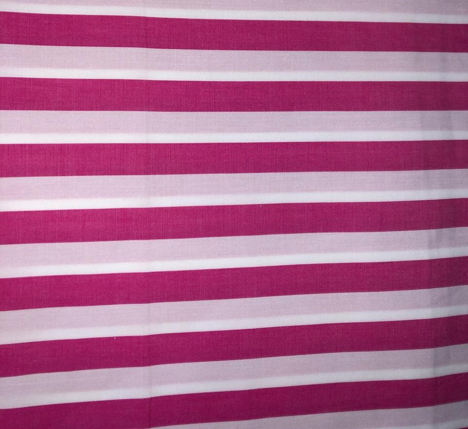 100% Cotton Poplin 58" wide pink stripes available in 2 shades light and bright [17809/810]
