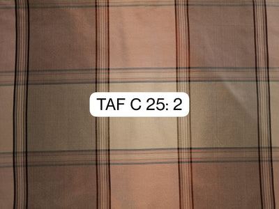 SILK TAFFETA FABRIC Light pastel colour plaids 54" wideTAFC25[2]