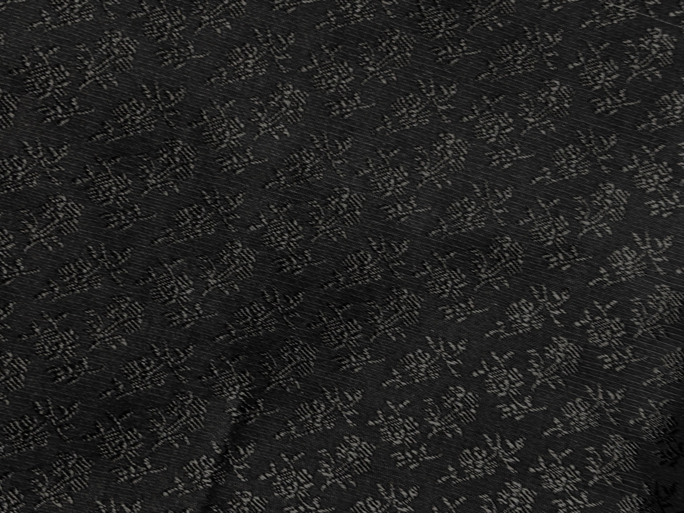 Brocade Fabric black  floral motif  all over Jacquard 44" BRO1027[2]