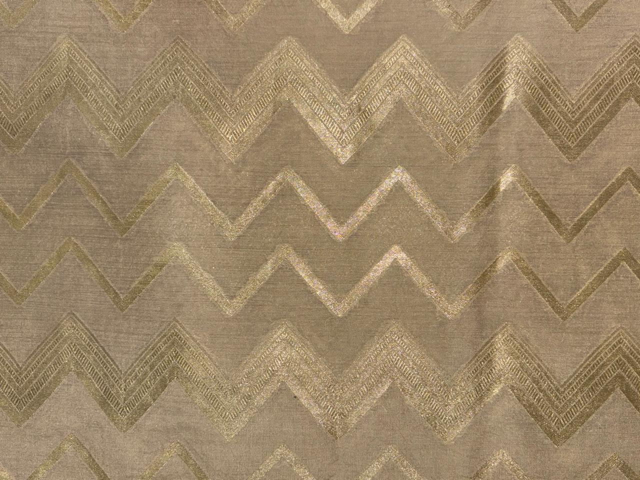 Silk Self Moonga Tussar Geometric Triangle Jacquard [18330]