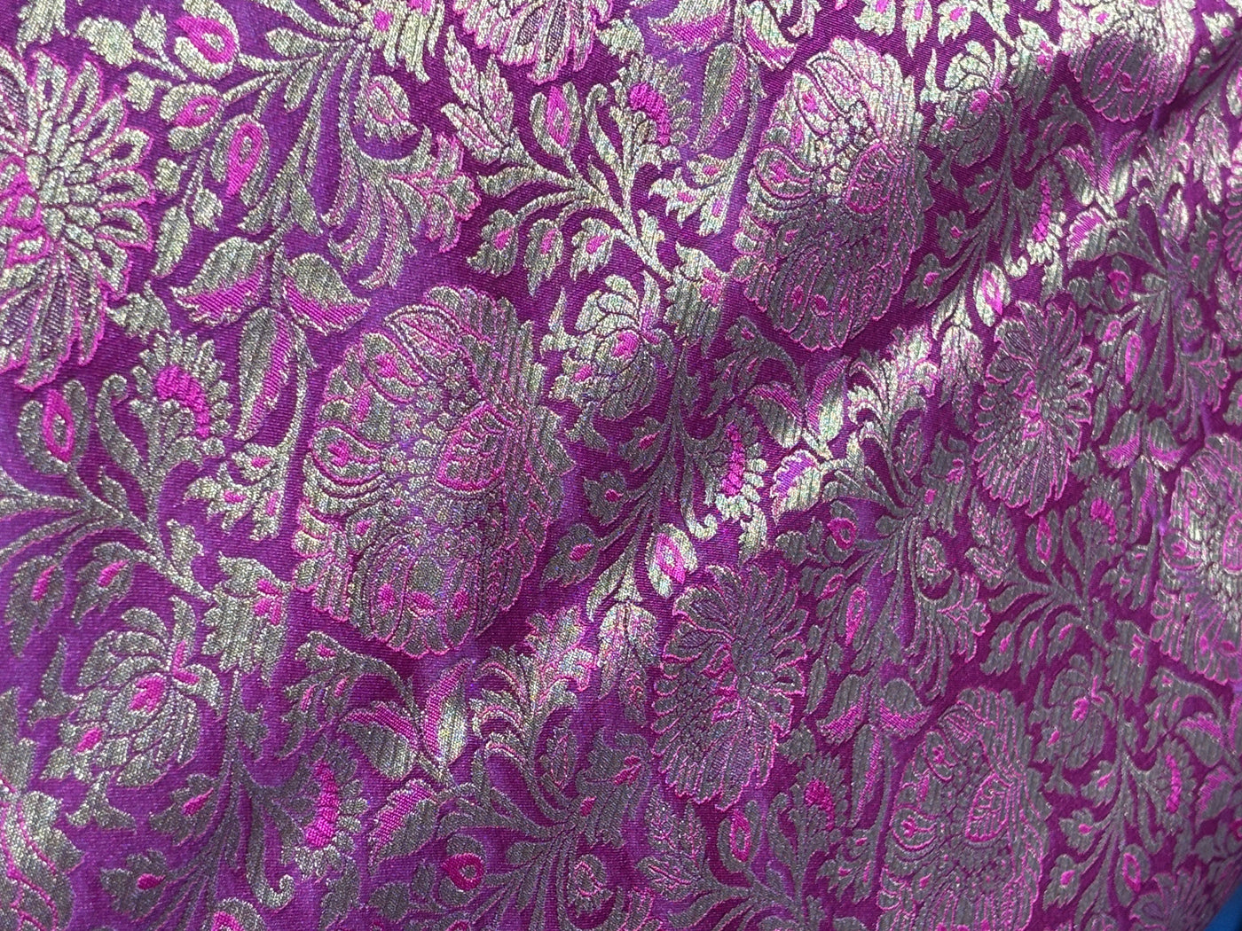 Silk Brocade fabric  jacquard available in 7 colors mulberry, burgundy, candy pink, teal, mustard, green x red  and turquoise BRO1026