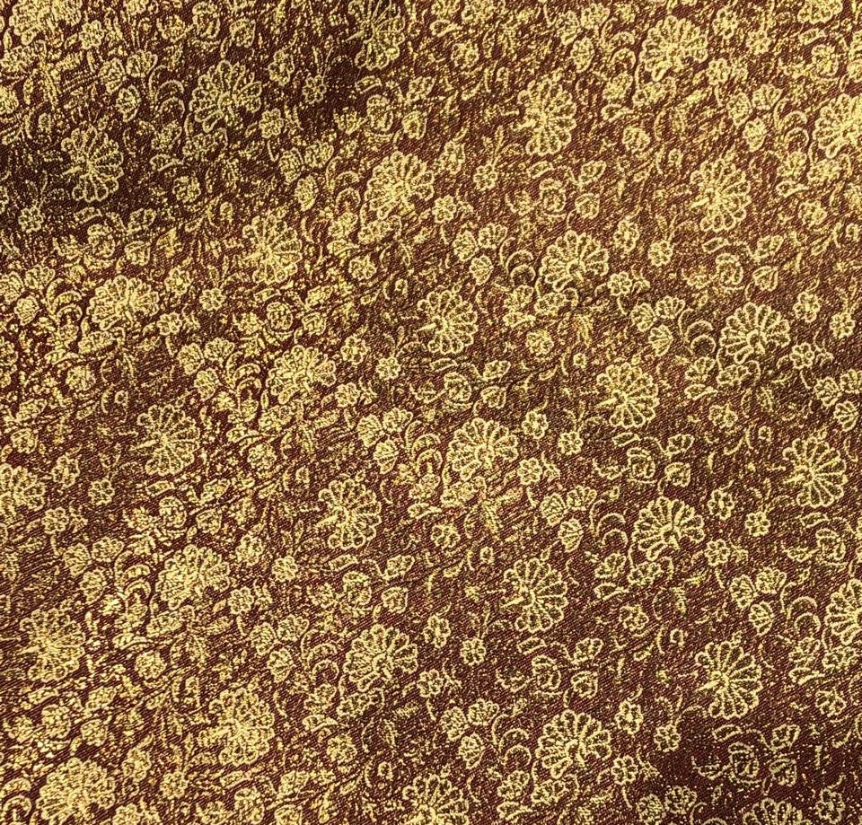 Silk Brocade fabric 44" available in 4 colors dusty peach, glitter burgundy ,peachy orange and dusty mint [BRO1040]
