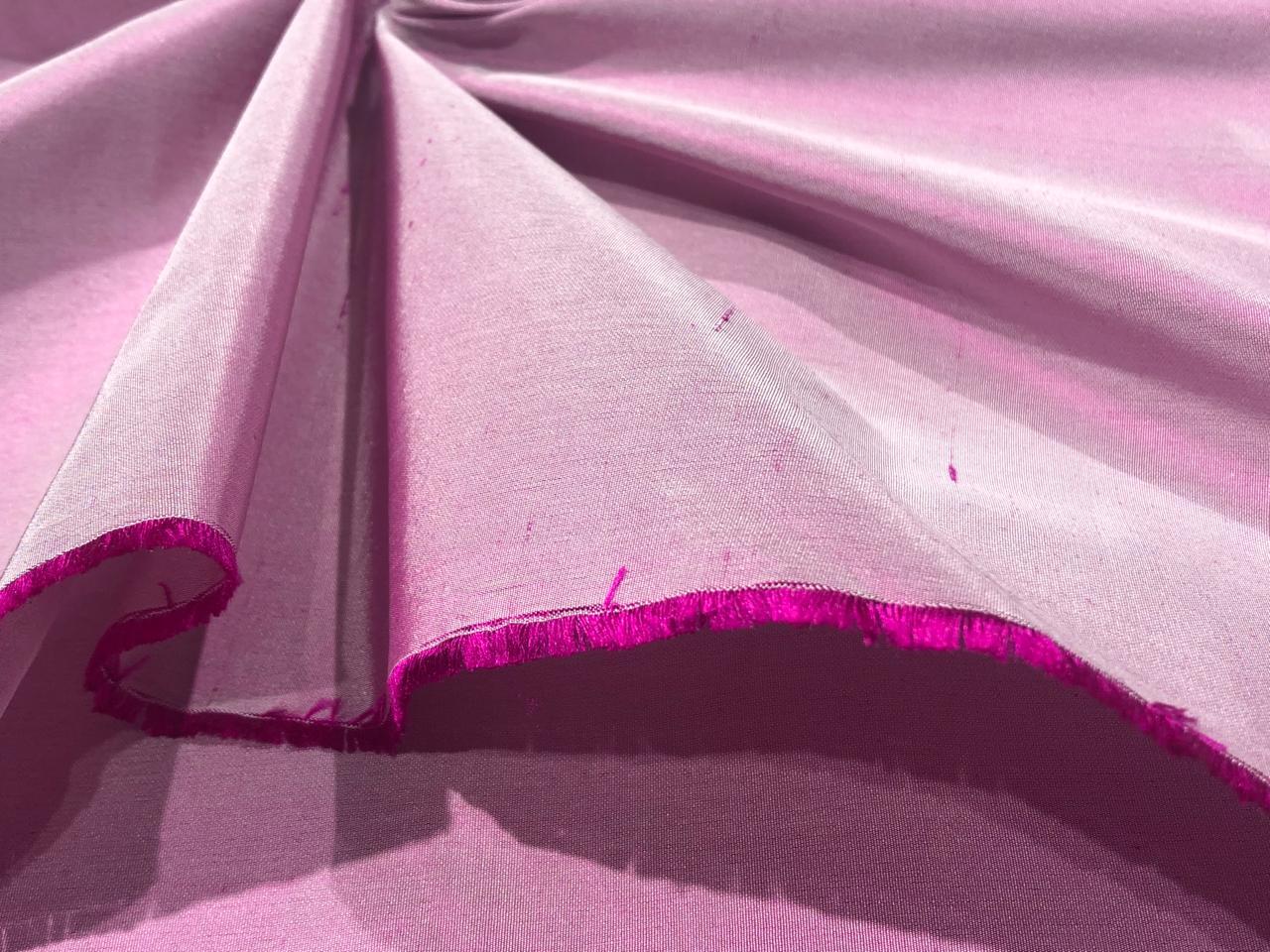 Silk Dupioni fabric magenta pink x ivory  color 54" wide DUP423