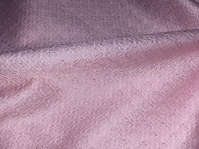 Silk Brocade fabric motifs with subtle lurex in 2 different colors white ivory and baby pink BRO1098[3/4]