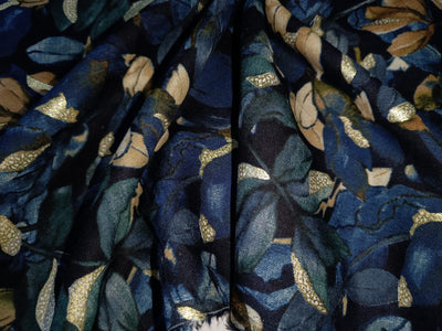 Premium Viscose Rayon  fabric with foil print 58" wide available in four colors