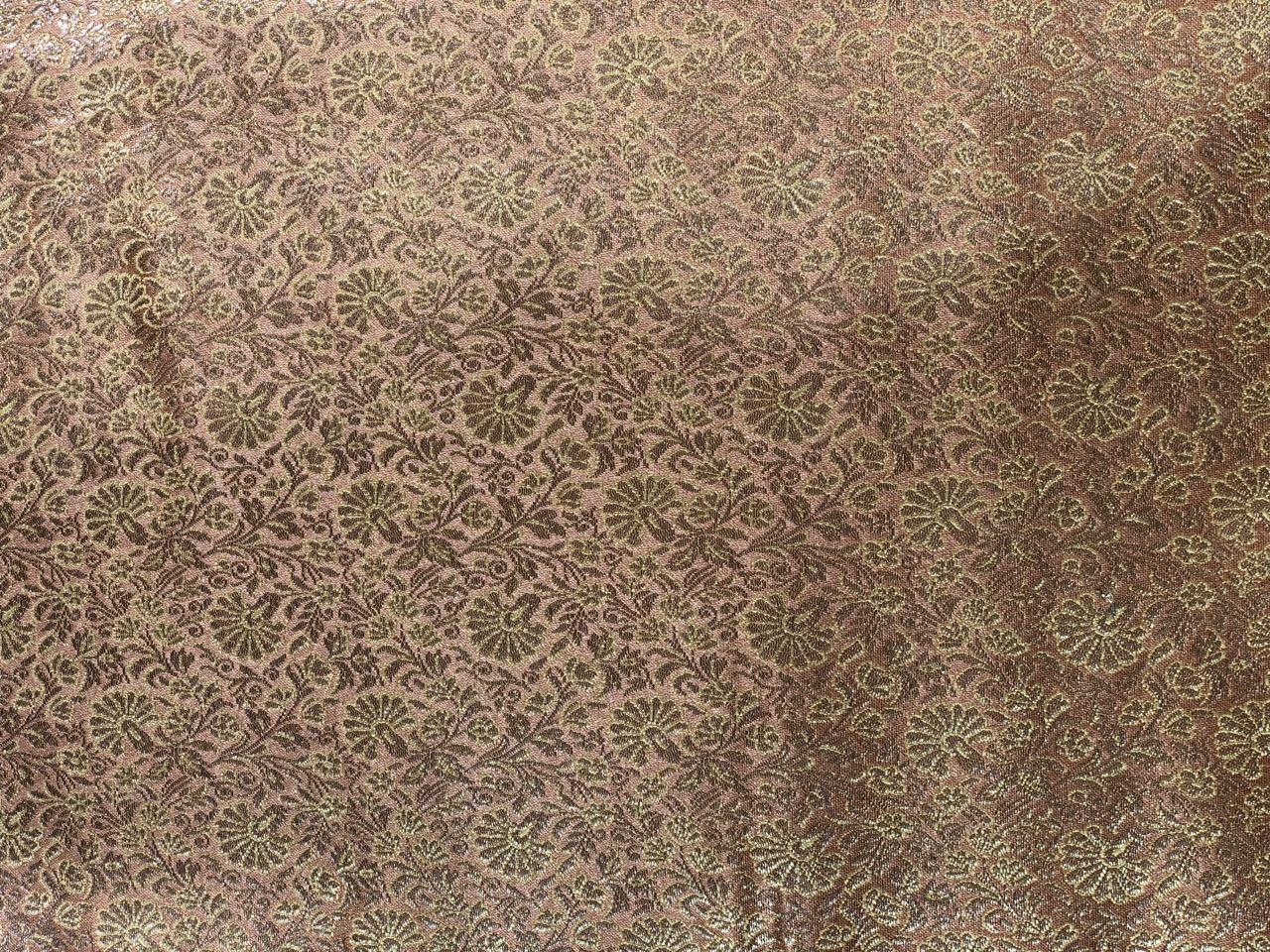 Silk Brocade fabric 44" available in 4 colors dusty peach, glitter burgundy ,peachy orange and dusty mint [BRO1040]