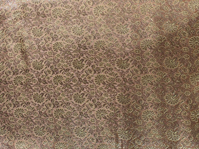 Silk Brocade fabric 44" available in 4 colors dusty peach, glitter burgundy ,peachy orange and dusty mint [BRO1040]