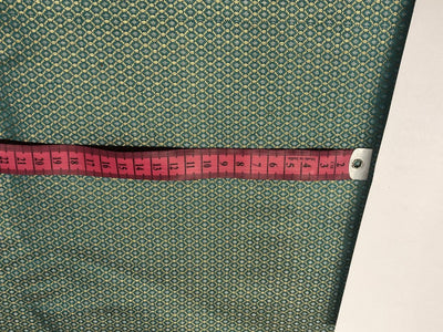 Silk Brocade fabric teal and subtle gold motif BRO1080[2]