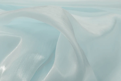 Liquid organza fabric 58" wide with gold  tinge available in 4 colors sage green ,powder blue , baby pink and dusty green [18519/20/21/22]