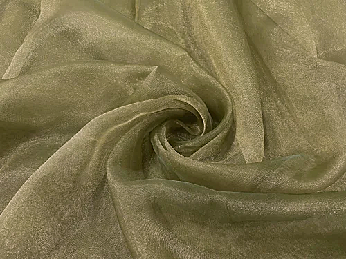 Liquid organza fabric 58" wide with gold  tinge available in 4 colors sage green ,powder blue , baby pink and dusty green [18519/20/21/22]