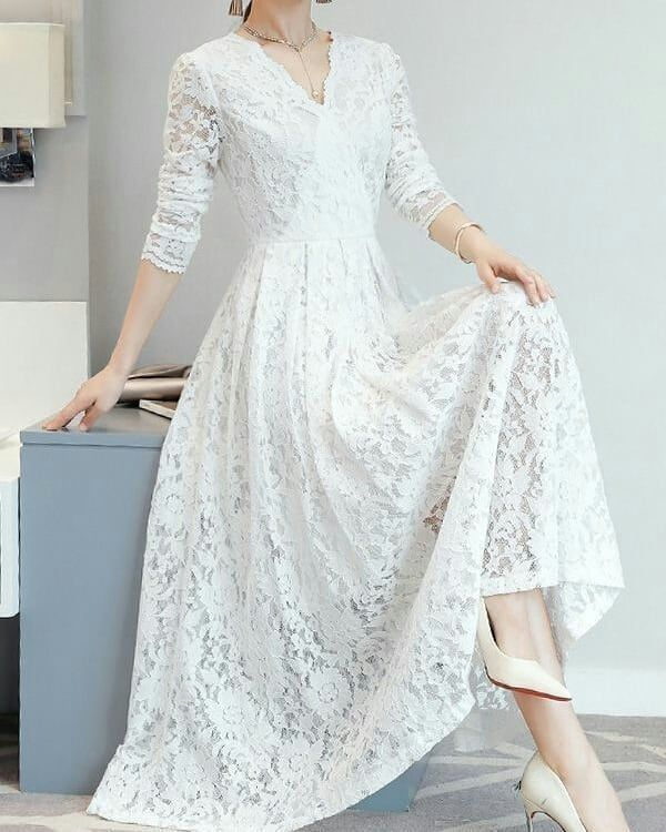 LACE: Rich Lace Fabric 56" WHITE  IVORY [16681]