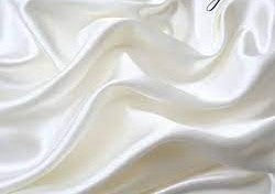 100% Silk LYCRA Satin fabric 170 grams 54" WHITE [15684]