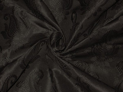 Brocade JACQUARD fabric Jet Black Color 44" wide BRO128[5]