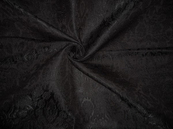 Silk Brocade Fabric Black Colour 44" wide BRO88[5]