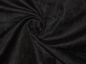 Silk Brocade Fabric BLACK Color 44" wide BRO62[2]