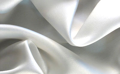 100% Sand wash Silk Satin fabric 44" wide WHITE [10552]