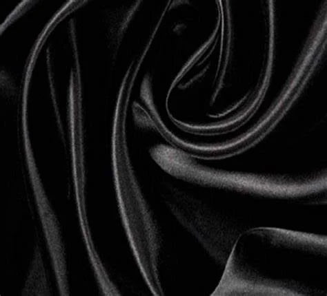 100% Pure Silk Satin 200 Gram  Black 44" Wide  [17600]