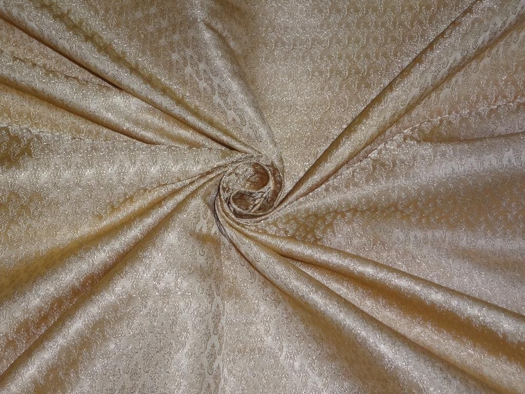 silk BROCADE FABRIC Gold & Metallic Gold 44" wide BRO254[1]