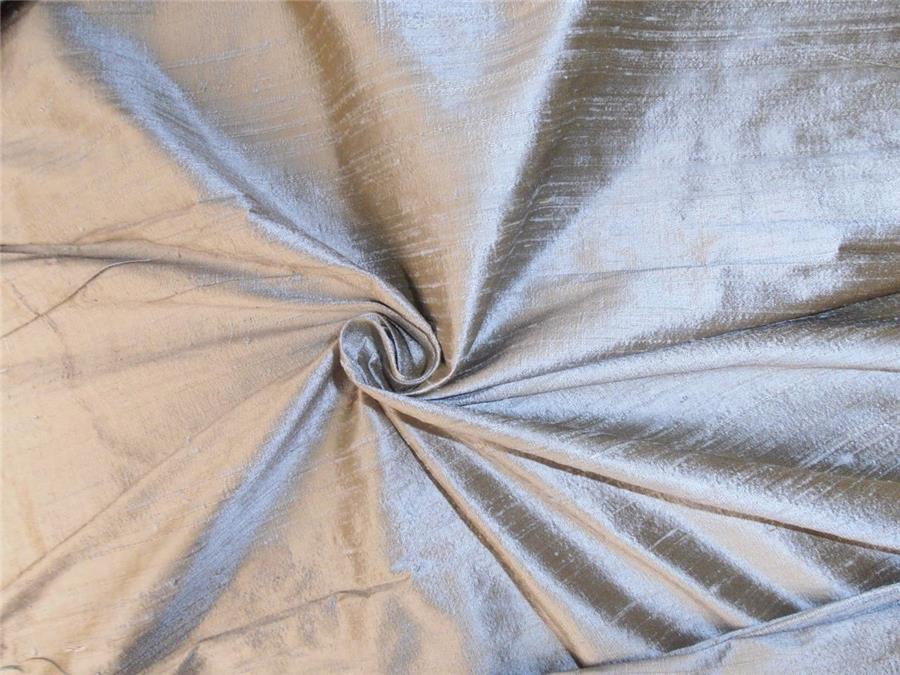 100% PURE SILK DUPION FABRIC VOILET X GOLD colour 54" wide WITH SLUBS MM52[4]