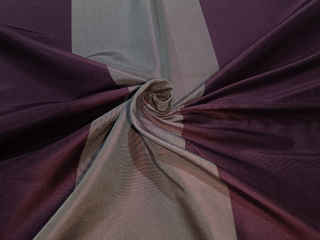 100% silk taffeta fabric Stripes 54" wide available in three colors
