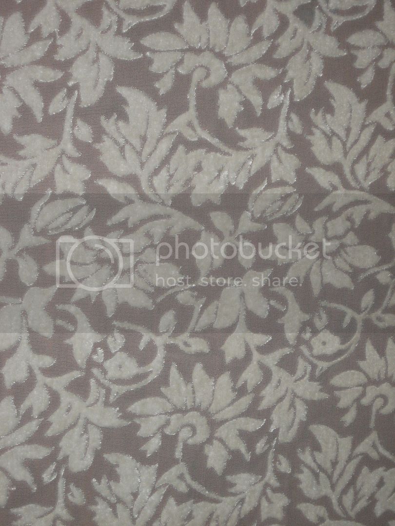 Ivory Color Devore Burnout Velvet fabric ~ 44&quot; wide