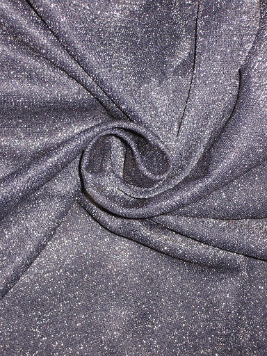 Black net with Silver Metallic Shimmer fabric