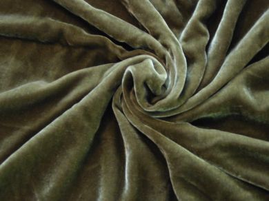 100% Cotton Velvet Dark Forest Green Fabric ~ 44&quot; wide - The Fabric Factory