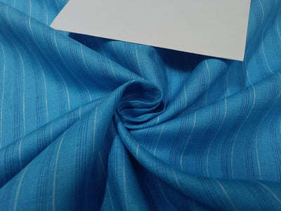 100% Linen Blue and White stripe 60's Lea Fabric 58" wide [10795]