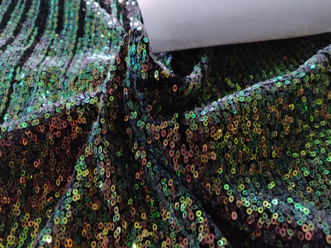 Net Fabric with multi color SEQUENCE lycra 58'' Wide