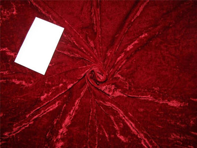 Imported Plush Silk Dark Red Velvet Fabric ~ 44&quot; wide [8734]