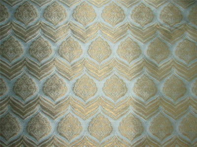 Brocade fabric Blue x metallic gold color 60&quot; wide