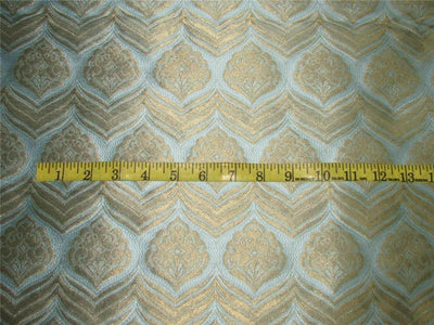 Brocade fabric Blue x metallic gold color 60&quot; wide