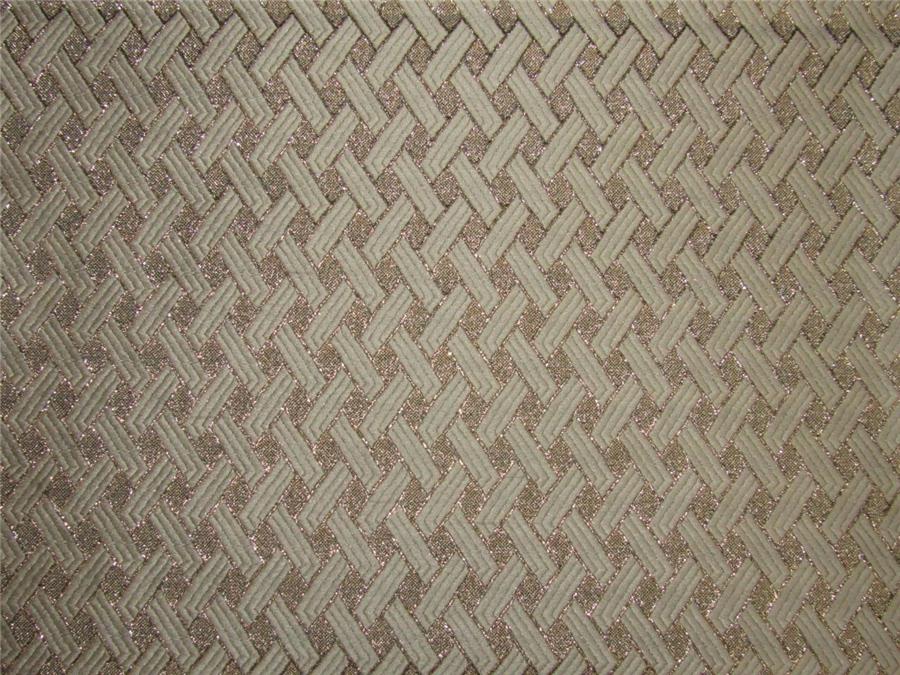 Brocade fabric cream x gold color 44&quot;wide