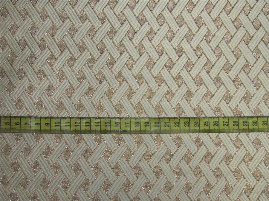 Brocade fabric cream x gold color 44&quot;wide