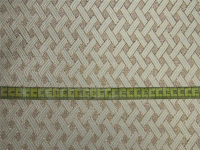 Brocade fabric cream x gold color 44&quot;wide