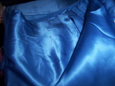 bright blue silk satin 44&quot;