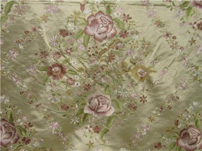 100% pure silk 45 momme EMBROIDERED dutchess satin 54" wide [8930]