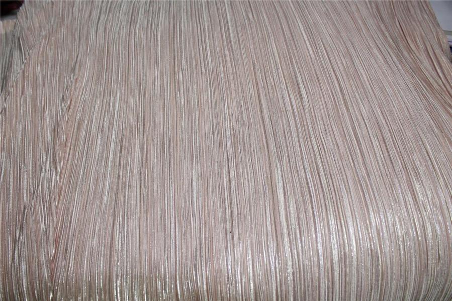 Light Pink Lurex Pleated Fabric ~ 58'' Wide