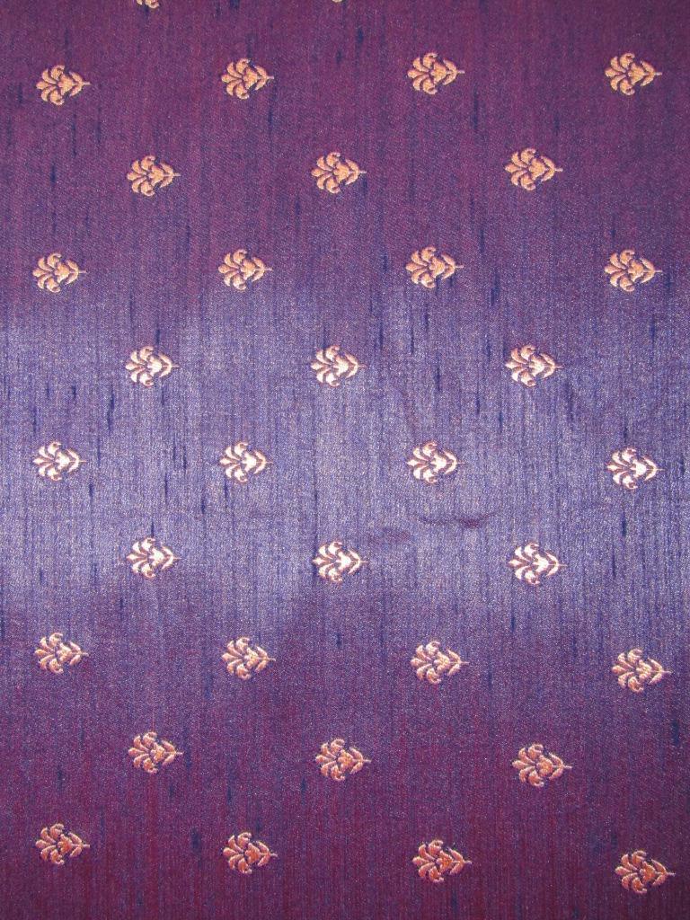Reversible Brocade fabric Purple x red and motif color 56&quot;wide