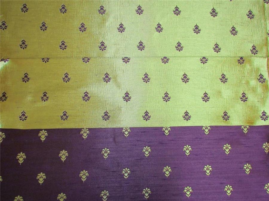 Reversible Brocade fabric Purple x red and motif color 56&quot;wide