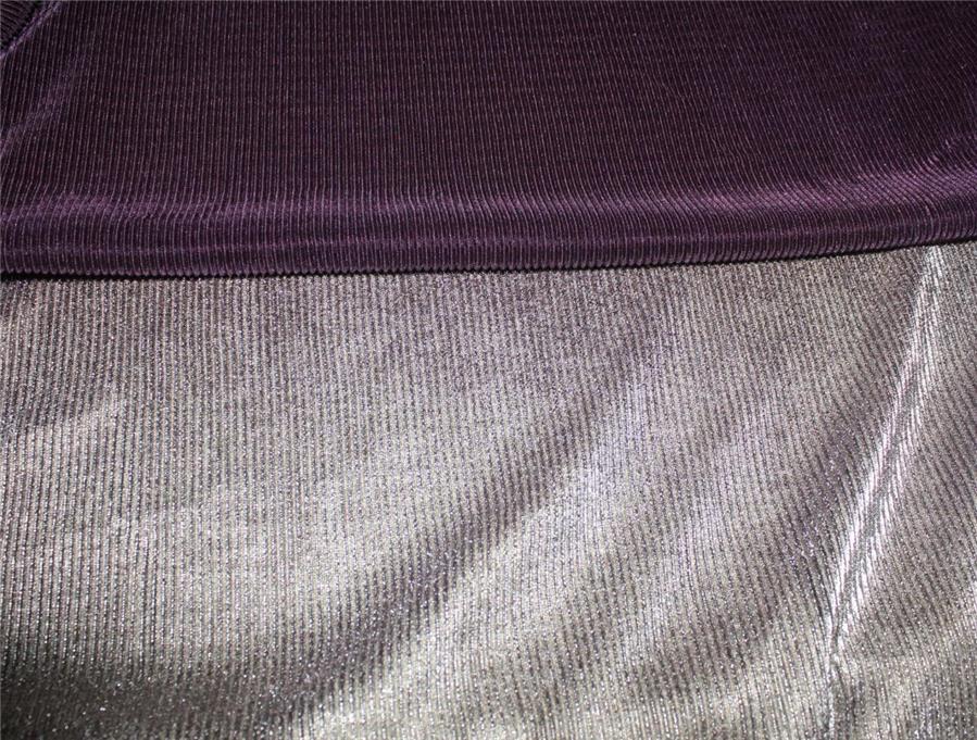 Gold & Aubergine Ombre Pleated Fabric ~ 60'' wide