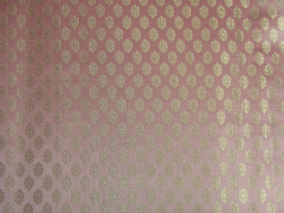 Brocade fabric pink x metallic gold color 44&quot;wide