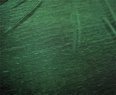 Emerald Green color crushed polyester pleated satin fabric ~ 59'' wide