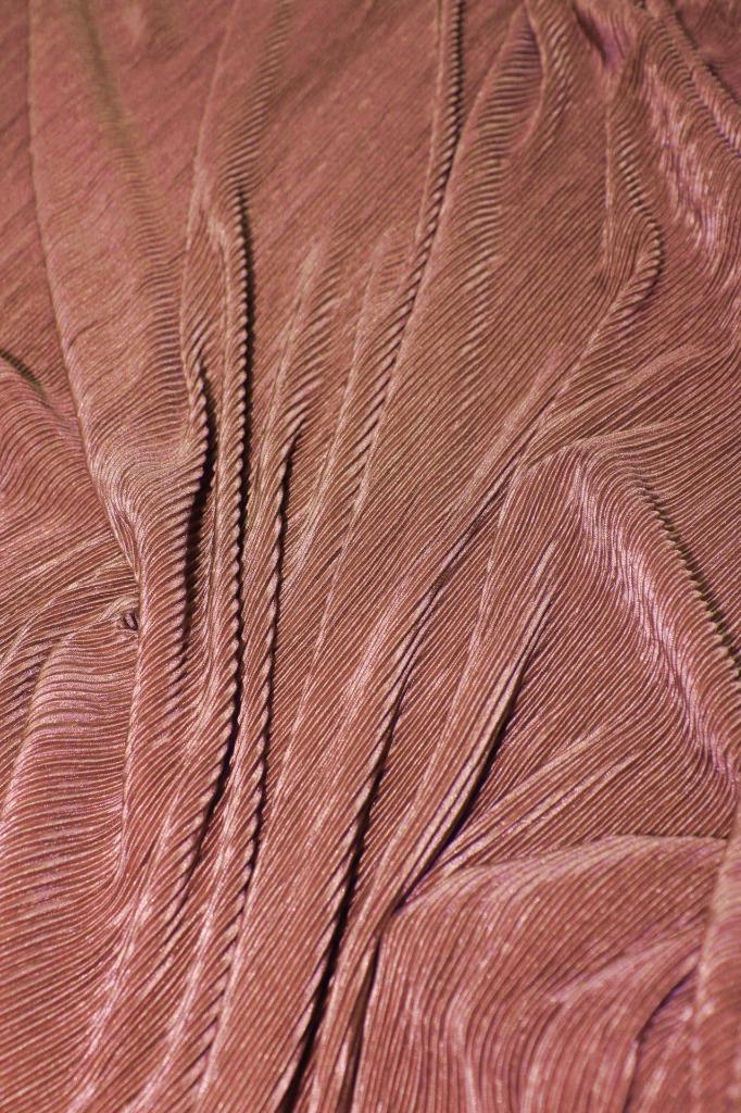 Dusty Rose color crushed polyester pleated satin fabric ~ 59'' wide