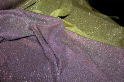 Purple x Gold color Ombre shimmer Lycra fabric ~ 58'' wide.