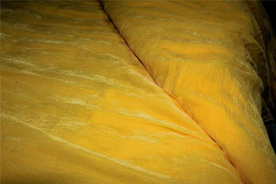 100% Micro Velvet Yellow Fabric 44" wide [9138]