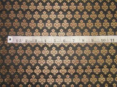 Brocade Fabric Black/metallic god and red Color 44&quot;wide