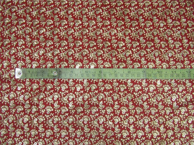 Embroidery Brocade Fabric red x gold color 44&quot;wide